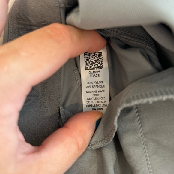 Men’s Graham Luxe Gray Flatfront Golf Shorts, 34 - Picture 5 of 5